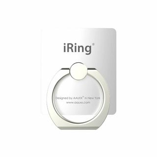 【色:パールホワイト】輸入品iRing Premium オークス スマホグリップ(その他)