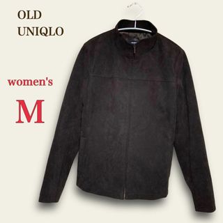 ユニクロ(UNIQLO)のオールドユニクロ　スタンドカラー スウェード ジャケット　M　エコレザー　古着(その他)