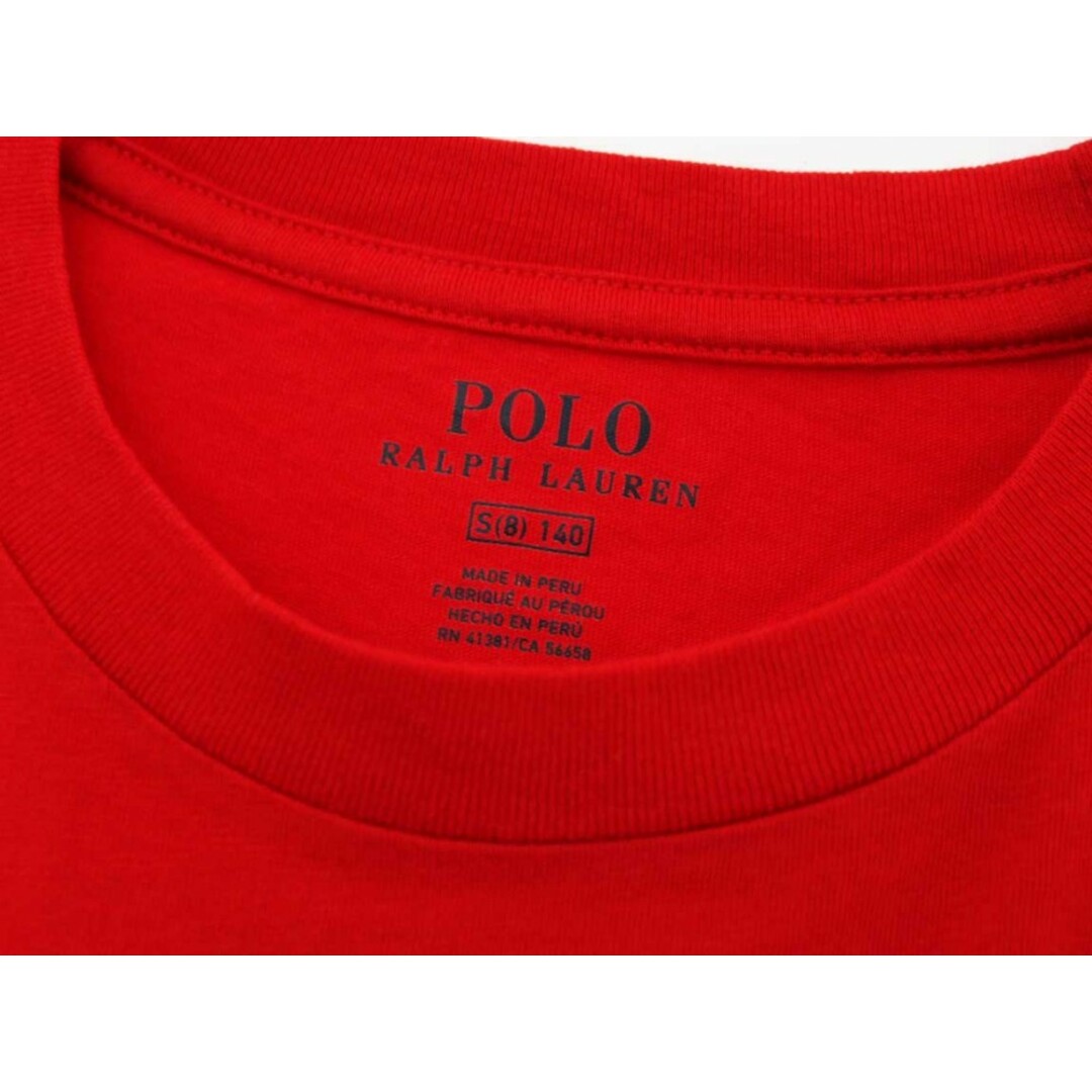 Ralph Lauren(ラルフローレン)の【夏物 新入荷!】[ラルフローレン/Ralph Lauren]140cm 半袖Tシャツ/半袖カットソー 赤【中古】 子供服 キッズ kids ジュニア 男の子 女の子 夏 tops 105042 キッズ/ベビー/マタニティのキッズ服女の子用(90cm~)(Tシャツ/カットソー)の商品写真