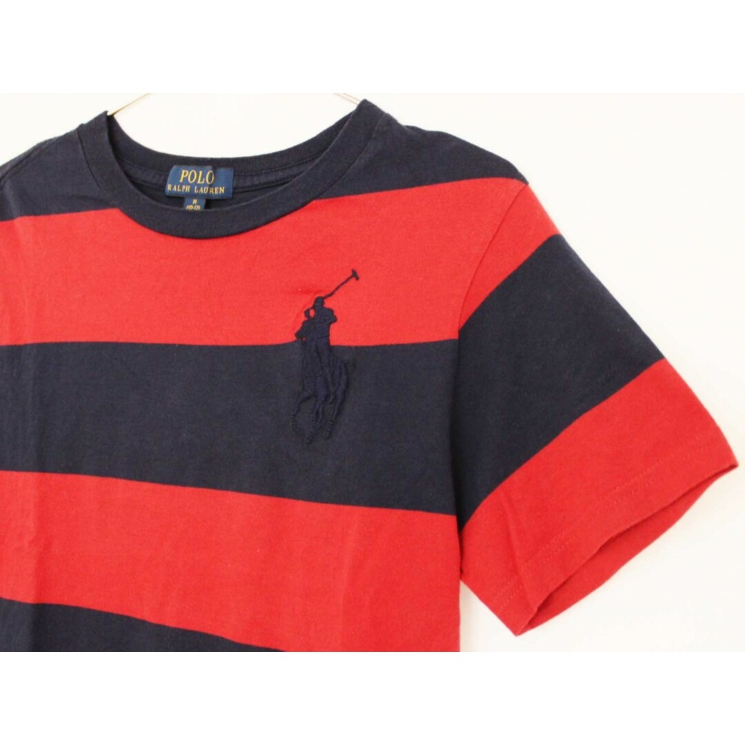 Ralph Lauren(ラルフローレン)の【夏物 新入荷!】[ラルフローレン/Ralph Lauren]150cm 半袖Tシャツ/半袖カットソー 赤×紺【中古】子供服 キッズ kids ジュニア 男の子 夏 tops 105042 キッズ/ベビー/マタニティのキッズ服女の子用(90cm~)(Tシャツ/カットソー)の商品写真