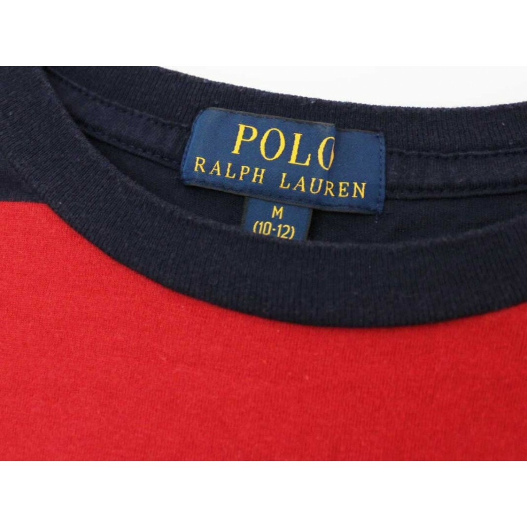 Ralph Lauren(ラルフローレン)の【夏物 新入荷!】[ラルフローレン/Ralph Lauren]150cm 半袖Tシャツ/半袖カットソー 赤×紺【中古】子供服 キッズ kids ジュニア 男の子 夏 tops 105042 キッズ/ベビー/マタニティのキッズ服女の子用(90cm~)(Tシャツ/カットソー)の商品写真