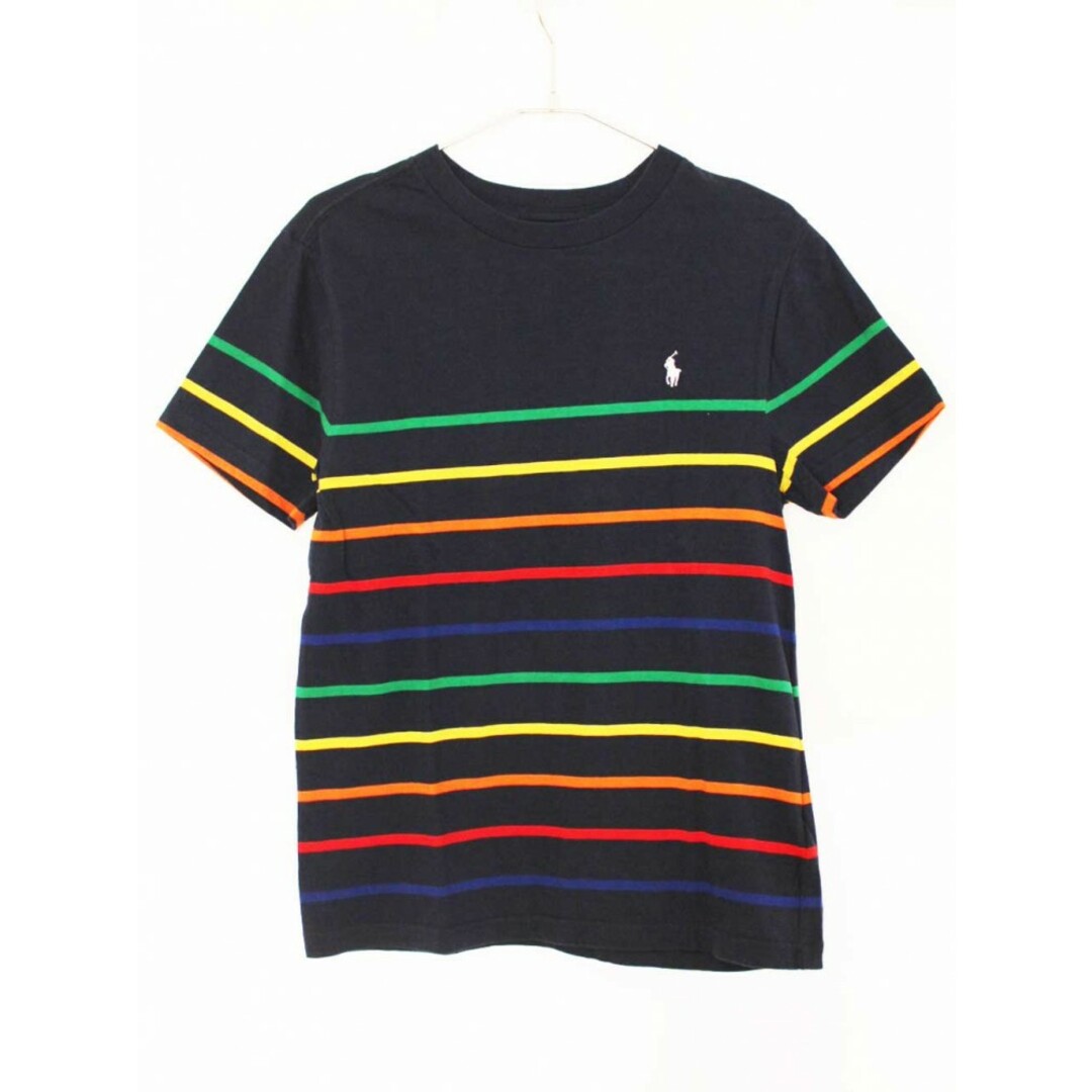 Ralph Lauren(ラルフローレン)の【夏物 新入荷!】[ラルフローレン/Ralph Lauren]150cm 半袖Tシャツ/半袖カットソー 紺×マルチカラー【中古】子供服 キッズ kids ジュニア 男の子 夏 tops 105042 キッズ/ベビー/マタニティのキッズ服女の子用(90cm~)(Tシャツ/カットソー)の商品写真