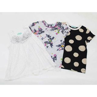 hakka kids - 【夏物 新入荷!】＜ハッカキッズ/HAKKA kids＞120cm タンクトップ＆半袖Tシャツ/半袖カットソー3点set 白＆グレー＆黒【中古】【ネット限定】子供服 キッズ kids 女の子 夏 tops 105042