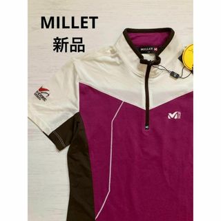 ⭐⭐️【新品】MILLET ミレー　ハーフジップ　半袖シャツ　S〜М　抗菌