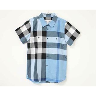 バーバリー(BURBERRY)の【夏物 新入荷!】〓バーバリー/BURBERRY〓140cm 半袖シャツ  青×紺【中古】子供服 キッズ kids ジュニア 女の子 男の子 夏 tops 034042(シャツ/カットソー)