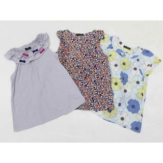 ベベ(BeBe)の【夏物 新入荷!】＜ベベ/bebe＞130cm タンクトップ＆半袖ブラウス3点set グレー＆オレンジ×青＆ブルー【中古】【ネット限定】子供服 キッズ kids 女の子 夏 tops 105042(シャツ/カットソー)