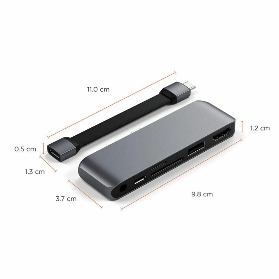 Satechi USB-C モバイル Pro SD ハブ 6-in-1 USB- スマホ/家電/カメラのPC/タブレット(PC周辺機器)の商品写真