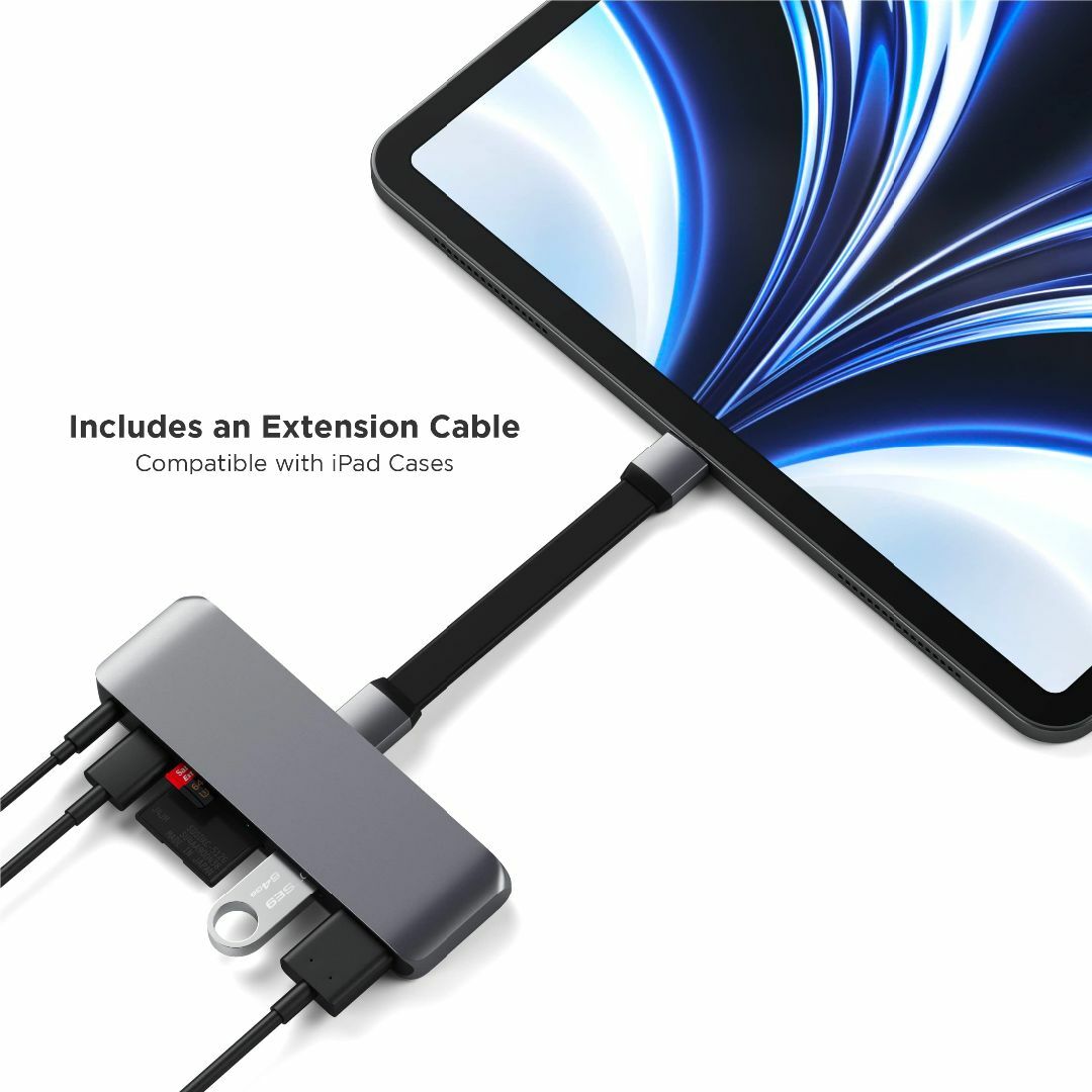 Satechi USB-C モバイル Pro SD ハブ 6-in-1 USB- スマホ/家電/カメラのPC/タブレット(PC周辺機器)の商品写真