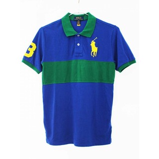 ラルフローレン(Ralph Lauren)の【夏物 新入荷!】[ラルフローレン/Ralph Lauren]150cm 半袖ポロシャツ ブルー×緑【中古】子供服 キッズ kids ジュニア 男の子 夏 tops 705042(その他)