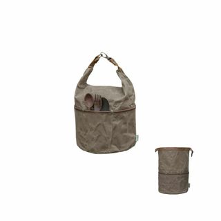 【色: Brown】YAJIN CRAFT クッカーバッグ キャンプ 収納ボック(調理器具)