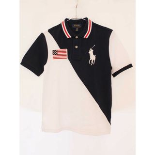 ラルフローレン(Ralph Lauren)の【夏物 新入荷!】[ラルフローレン/Ralph Lauren]140cm 半袖ポロシャツ 紺×白【中古】子供服 キッズ kids ジュニア 男の子 夏 tops 705042(その他)