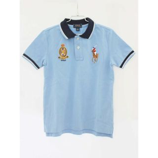 ラルフローレン(Ralph Lauren)の【夏物 新入荷!】[ラルフローレン/Ralph Lauren]150cm 半袖ポロシャツ ブルー×紺【中古】子供服 キッズ kids ジュニア 男の子 夏 tops 705042(その他)