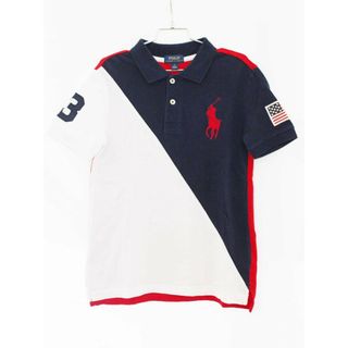 ラルフローレン(Ralph Lauren)の【夏物 新入荷!】[ラルフローレン/Ralph Lauren]130cm 半袖ポロシャツ 紺×赤【中古】子供服 キッズ kids 男の子 夏 tops 705042(その他)