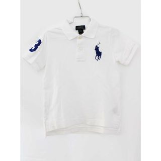 ラルフローレン(Ralph Lauren)の【夏物 新入荷!】[ラルフローレン/Ralph Lauren]110cm 半袖ポロシャツ 白×青【中古】子供服 キッズ kids 男の子 夏 tops 705042(その他)