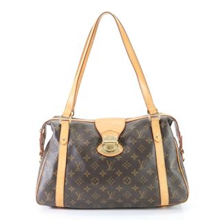 ルイヴィトン(LOUIS VUITTON)の美品 ルイヴィトン モノグラム ストレーザ PM M51186 トート バッグ 肩掛け ショルダー ハンド レザー 本革 レディース EEM G9-6(トートバッグ)