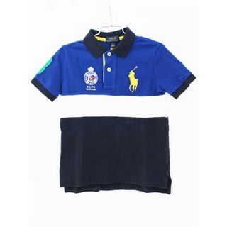 ラルフローレン(Ralph Lauren)の【夏物 新入荷!】[ラルフローレン/Ralph Lauren]110cm 半袖ポロシャツ 青×紺【中古】子供服 キッズ kids 男の子 夏 tops 705042(その他)