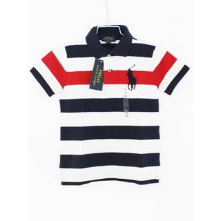 ラルフローレン(Ralph Lauren)の【夏物 新入荷!】新品 未使用品[ラルフローレン/Ralph Lauren]100cm 半袖ポロシャツ 白×紺 子供服 キッズ kids 男の子 夏 tops 705042(その他)