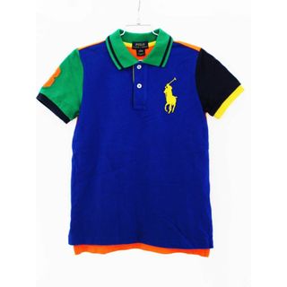 ラルフローレン(Ralph Lauren)の【夏物 新入荷!】[ラルフローレン/Ralph Lauren]120cm 半袖ポロシャツ 青×オレンジ系【中古】子供服 キッズ kids 男の子 夏 tops 705042(その他)