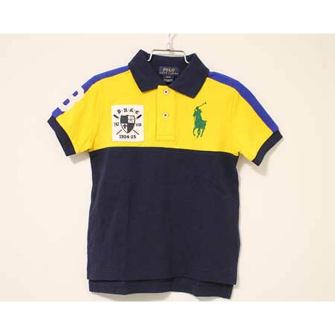 Ralph Lauren(ラルフローレン)の【夏物 新入荷!】〓ラルフローレン/Ralph Lauren〓110cm 半袖ポロシャツ 紺×黄 【中古】子供服 キッズ kids 男の子 女の子 夏 tops 705042 キッズ/ベビー/マタニティのベビー服(~85cm)(その他)の商品写真