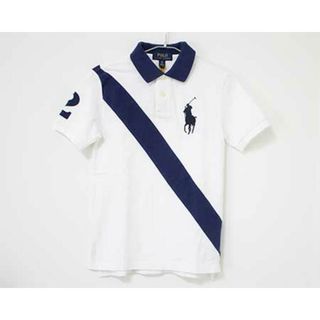 ラルフローレン(Ralph Lauren)の【夏物 新入荷!】〓ラルフローレン/Ralph Lauren〓140cm 半袖ポロシャツ  紺×白  【中古】 子供服 キッズ kids ジュニア 男の子 女の子 夏 tops 705042(その他)