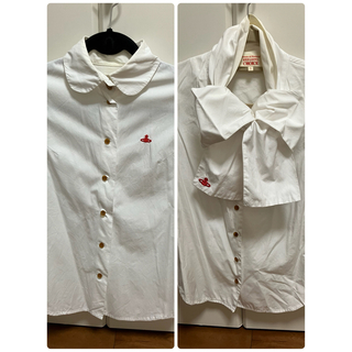 ヴィヴィアンウエストウッド(Vivienne Westwood)のヴィヴィアンウェストウッド　丸襟・デザインシャツ(シャツ/ブラウス(長袖/七分))
