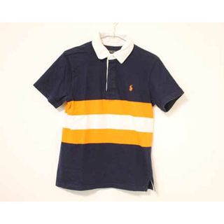 ラルフローレン(Ralph Lauren)の【夏物 新入荷!】〓ラルフローレン/Ralph Lauren〓150cm 半袖ポロシャツ  オレンジ×紺×白 【中古】 子供服 キッズ kids ジュニア 男の子 女の子 夏 tops 705042(その他)