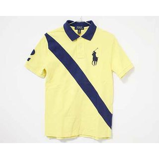 ラルフローレン(Ralph Lauren)の【夏物 新入荷!】〓ラルフローレン/Ralph Lauren〓150cm 半袖ポロシャツ  黄×紺 【中古】 子供服 キッズ kids ジュニア 男の子 女の子 夏 tops 705042(その他)