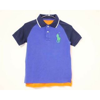 ラルフローレン(Ralph Lauren)の【夏物 新入荷!】〓ラルフローレン/Ralph Lauren〓130cm 半袖ポロシャツ  紺×青×オレンジ  【中古】 子供服 キッズ kids  男の子 女の子 夏 tops 705042(その他)