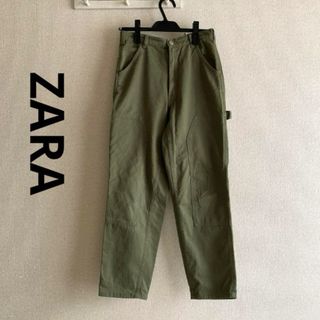 ザラ(ZARA)のZARA ベイカーパンツ　カーゴパンツ　カーキ(ワークパンツ/カーゴパンツ)