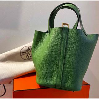 エルメス(Hermes)のHERMES 新品未使用 ピコタンPM ロック　ヴェールユッカ ゴールド金具(ハンドバッグ)