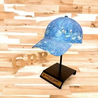 ニューエラー(NEW ERA)のレア/美品【ニューエラ×モネ】限定コラボ 睡蓮 キャップ 絵画 画家 青×カーキ(キャップ)