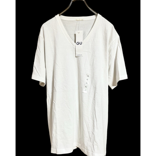 ジーユー(GU)の（GU） VネックT（半袖） ホワイト　白　L(Tシャツ/カットソー(半袖/袖なし))