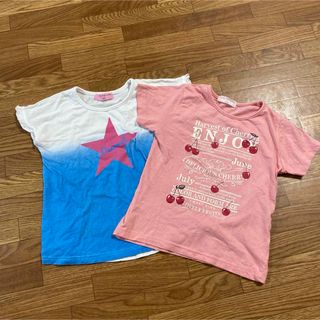 120cm 女児　Tシャツ　2枚セット(Tシャツ/カットソー)