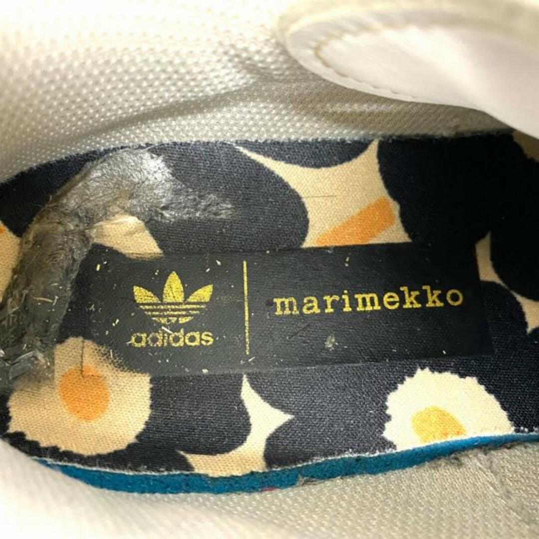 marimekko(マリメッコ)のmarimekko(マリメッコ) スニーカー レディース Stan Smith J 白×ゴールド フラワー(花)/adidasコラボ 合皮 レディースの靴/シューズ(スニーカー)の商品写真