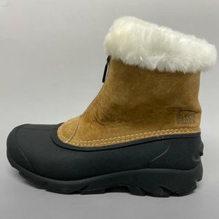 ソレル(SOREL)のSOREL(ソレル) ショートブーツ レディース美品  - ブラウン×黒×白 Thinsulate Insulation スエード×ラバー(ブーツ)