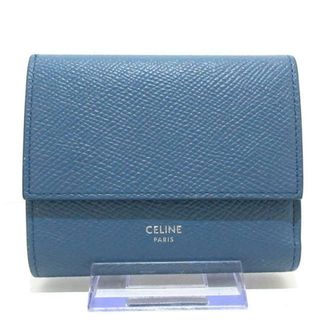 セリーヌ(celine)のCELINE(セリーヌ) 3つ折り財布美品  スモール トリフォールドウォレット 10B573BEL.07SU ブルー グレインドカーフスキン	(財布)