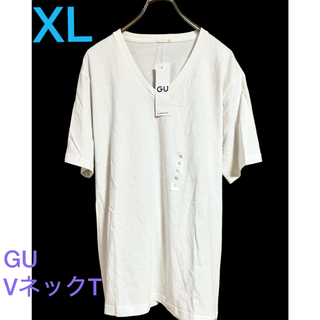 ジーユー(GU)の（GU） VネックT（半袖）XL ホワイト　使える　(Tシャツ/カットソー(半袖/袖なし))