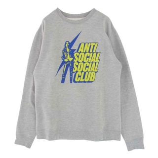 HYSTERIC GLAMOUR - HYSTERIC GLAMOUR ヒステリックグラマー スウェット 22SS SS3000P Anti Social Social Club ASSC アンチソーシャルソーシャルクラブ クルーネック スウェット トレーナー グレー系 L【中古】