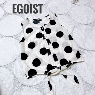 エゴイスト(EGOIST)のEGOIST トップス　ノースリーブシャツ　　ノースリーブ　ドット柄　水玉　(カットソー(半袖/袖なし))