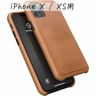 bugatti iPhone X XS  ケース 本革 牛革  コニャック(iPhoneケース)