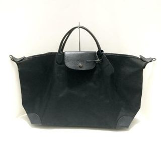 ロンシャン(LONGCHAMP)のLONGCHAMP(ロンシャン) ボストンバッグ ボックスフォード S トラベルバッグ L1624080001 黒 リサイクルキャンバス/本体ロックなし ポリエステルキャンバス×カウハイドレザー(ボストンバッグ)