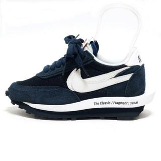 ナイキ(NIKE)のNIKE(ナイキ) スニーカー CM 22.5 レディース美品  LDワッフル DH2684-400 ネイビー×白 SACAIコラボ/Fragment Design スエード×化学繊維×合皮(スニーカー)