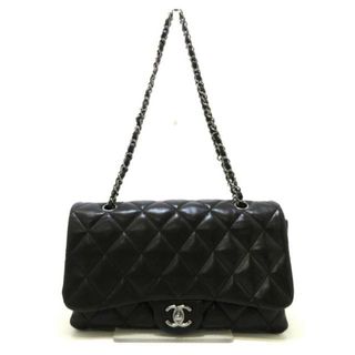 シャネル(CHANEL)のCHANEL(シャネル) ショルダーバッグ レディース シングルフラップマトラッセ 黒 チェーンショルダー/シルバー金具 ラムスキン(ショルダーバッグ)