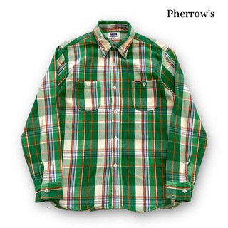 PHERROW'S - 【Pherrow's】フェローズ フランネルワークシャツ チェック柄 チンスト