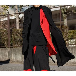 ヨウジヤマモトプールオム(Yohji Yamamoto POUR HOMME)のYohji Yamamoto POUR HOMME 22SS ロングジャケット(テーラードジャケット)