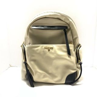 マイケルコース(Michael Kors)のMICHAEL KORS(マイケルコース) リュックサック美品  - 30S0G1RB7C ベージュ×黒 ナイロン×レザー(リュック/バックパック)