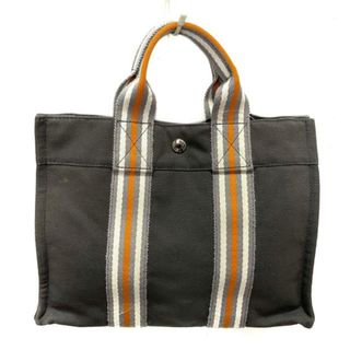 エルメス(Hermes)のHERMES(エルメス) トートバッグ フールトゥトートPM銀座限定 グレー×オレンジ×アイボリー キャンバス(トートバッグ)