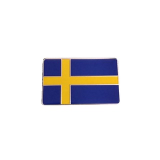 スウェーデン国旗　ボルボ　エンブレム　バイク　自動車　車体　アルミステッカー1枚(ステッカー)