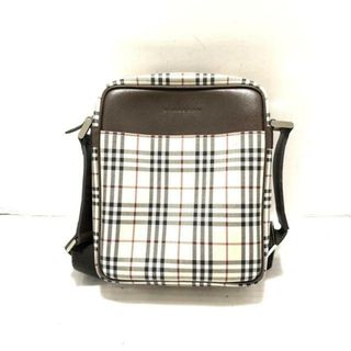 BURBERRY - Burberry(バーバリー) ショルダーバッグ美品  - ベージュ×ダークブラウン×マルチ チェック柄 ジャガード×レザー