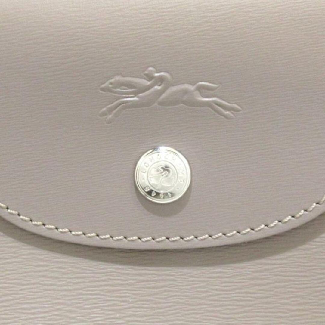 LONGCHAMP(ロンシャン)のLONGCHAMP(ロンシャン) ショルダーバッグ美品  ル・プリアージュキュイール グレージュ レザー レディースのバッグ(ショルダーバッグ)の商品写真